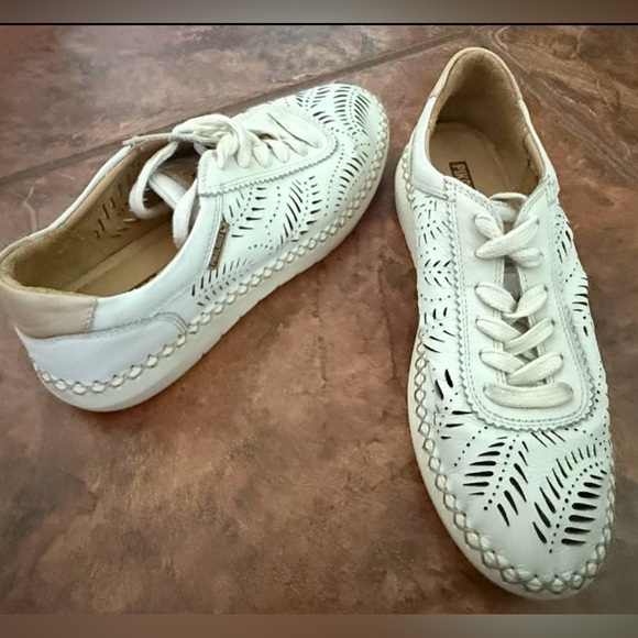 PIKOLINOS Women's Mesina Lace up Nata Cream Lather Shoes Size 7.5-8/38 - Picture 13 of 16